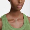 Pendentif Chroma taille poire, vert, plaqué or