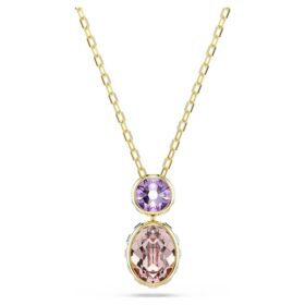 Pendentif Chroma, tailles variées, multicolore, plaqué or