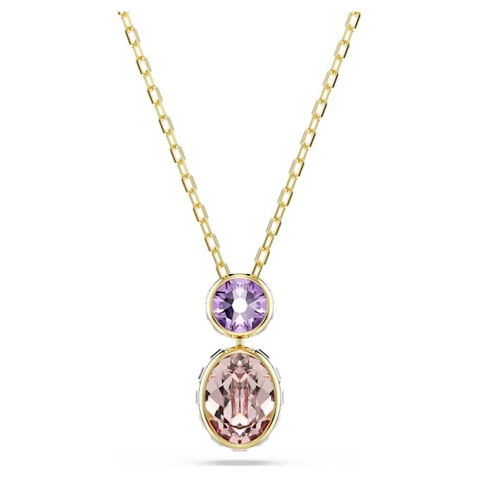 Pendentif Chroma, tailles variées, multicolore, plaqué or Pendentif Chroma, tailles variées, multicolore, plaqué or