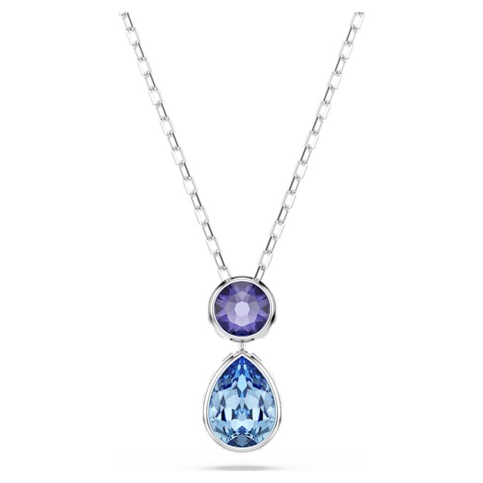 Pendentif Chroma à tailles variées, multicolore, plaqué rhodium Pendentif Chroma à tailles variées, multicolore, plaqué rhodium