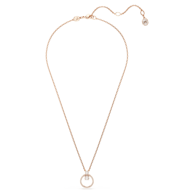 Pendentif Constella pavé, taille ronde, blanc, plaqué or rose Pendentif Constella pavé, taille ronde, blanc, plaqué or rose