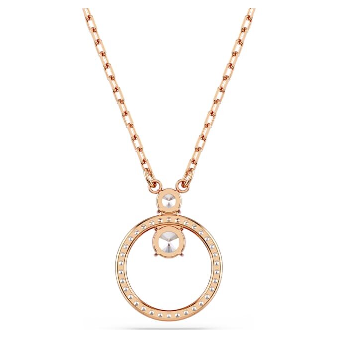 Pendentif Constella pavé, taille ronde, blanc, plaqué or rose Pendentif Constella pavé, taille ronde, blanc, plaqué or rose