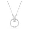 Pendentif Constella pavé, taille ronde, blanc, plaqué rhodium Pendentif Constella pavé, taille ronde, blanc, plaqué rhodium
