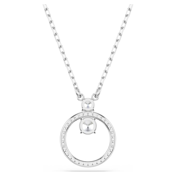 Pendentif Constella pavé, taille ronde, blanc, plaqué rhodium Pendentif Constella pavé, taille ronde, blanc, plaqué rhodium