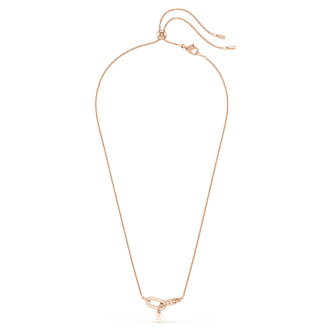 Pendentif Constella Perle de cristal, taille ronde, blanc, plaqué or rose Pendentif Constella Perle de cristal, taille ronde, blanc, plaqué or rose