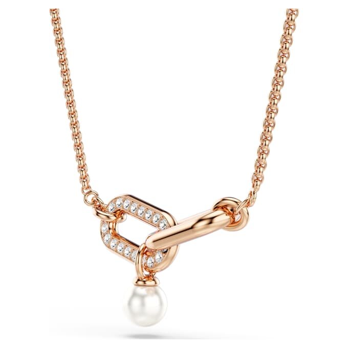 Pendentif Constella Perle de cristal, taille ronde, blanc, plaqué or rose Pendentif Constella Perle de cristal, taille ronde, blanc, plaqué or rose