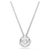 Pendentif Constella, taille ronde, pierre dansante, blanc, plaqué rhodium Pendentif Constella, taille ronde, pierre dansante, blanc, plaqué rhodium