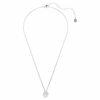 Pendentif Constella, taille ronde, pierre dansante, blanc, plaqué rhodium Pendentif Constella, taille ronde, pierre dansante, blanc, plaqué rhodium
