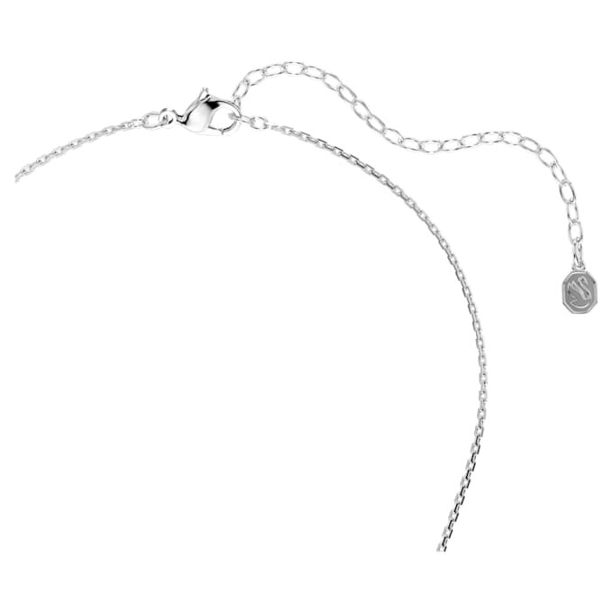 Pendentif Constella, taille ronde, pierre dansante, blanc, plaqué rhodium Pendentif Constella, taille ronde, pierre dansante, blanc, plaqué rhodium