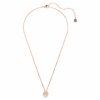 Pendentif Constella, taille ronde, pierre dansante, rose, plaqué or rose Pendentif Constella, taille ronde, pierre dansante, rose, plaqué or rose