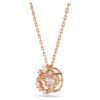 Pendentif Constella, taille ronde, pierre dansante, rose, plaqué or rose Pendentif Constella, taille ronde, pierre dansante, rose, plaqué or rose