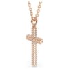 Pendentif croix Insigne, blanc, plaqué or rose Pendentif croix Insigne, blanc, plaqué or rose