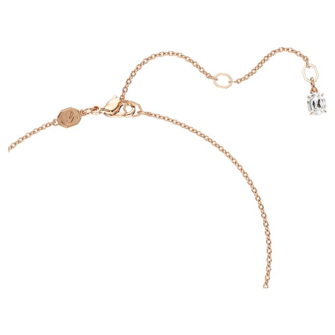 Pendentif croix Insigne, blanc, plaqué or rose Pendentif croix Insigne, blanc, plaqué or rose