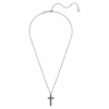 Pendentif croix Insigne, gris, plaqué ruthénium Pendentif croix Insigne, gris, plaqué ruthénium