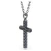 Pendentif croix Insigne, gris, plaqué ruthénium Pendentif croix Insigne, gris, plaqué ruthénium