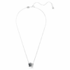 Pendentif Cygne, noir, finition métaux mélangés