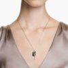 Pendentif Cygne, noir, plaqué or rose Pendentif Cygne, noir, plaqué or rose
