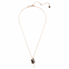 Pendentif Cygne, noir, plaqué or rose Pendentif Cygne, noir, plaqué or rose