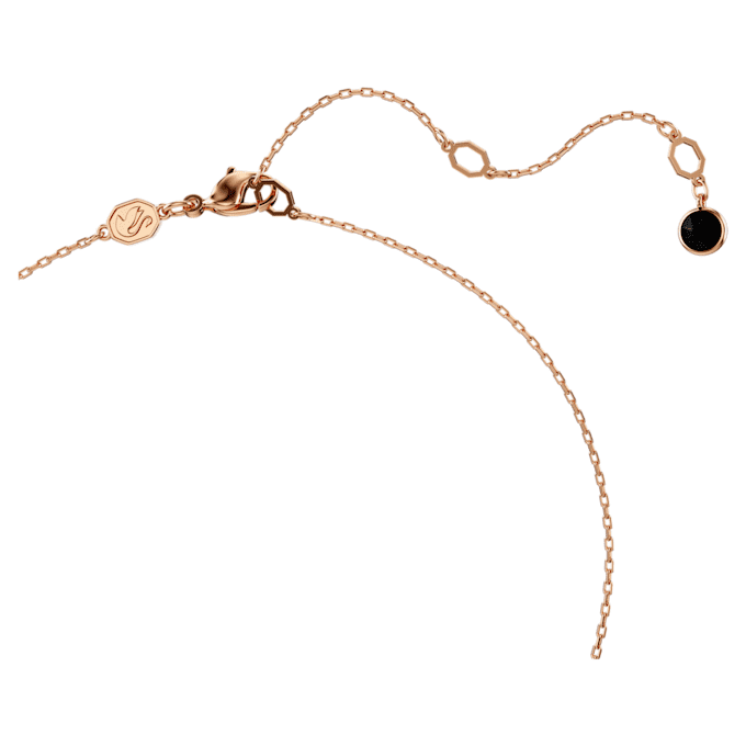 Pendentif Cygne, noir, plaqué or rose Pendentif Cygne, noir, plaqué or rose