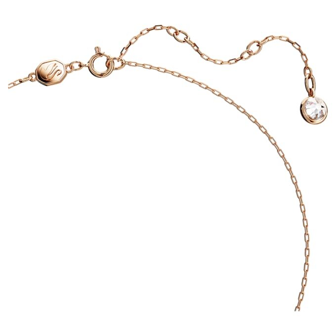 Pendentif Cygne, petit, blanc, plaqué or rose Pendentif Cygne, petit, blanc, plaqué or rose