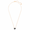 Pendentif Cygne, petit, noir, plaqué or rose Pendentif Cygne, petit, noir, plaqué or rose