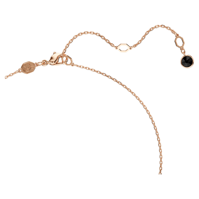 Pendentif Cygne, petit, noir, plaqué or rose Pendentif Cygne, petit, noir, plaqué or rose