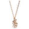 Pendentif Cygne à tailles variées, Cygne, Blanc, plaqué or rose Pendentif Cygne à tailles variées, Cygne, Blanc, plaqué or rose