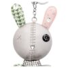 Pendentif de sac Mathilde Lapin, gris, acier inoxydable Pendentif de sac Mathilde Lapin, gris, acier inoxydable
