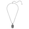 Pendentif Dextera de forme octogonale, taille ronde, noir, plaqué ruthénium Pendentif Dextera de forme octogonale, taille ronde, noir, plaqué ruthénium