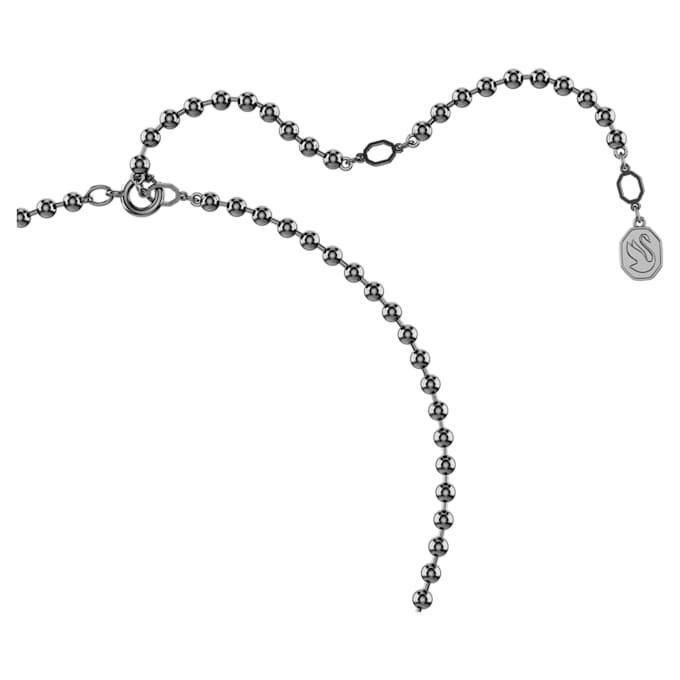 Pendentif Dextera de forme octogonale, taille ronde, noir, plaqué ruthénium Pendentif Dextera de forme octogonale, taille ronde, noir, plaqué ruthénium