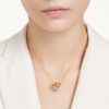 Pendentif Dextera « Interlocking Loop », blanc, plaqué or Pendentif Dextera « Interlocking Loop », blanc, plaqué or
