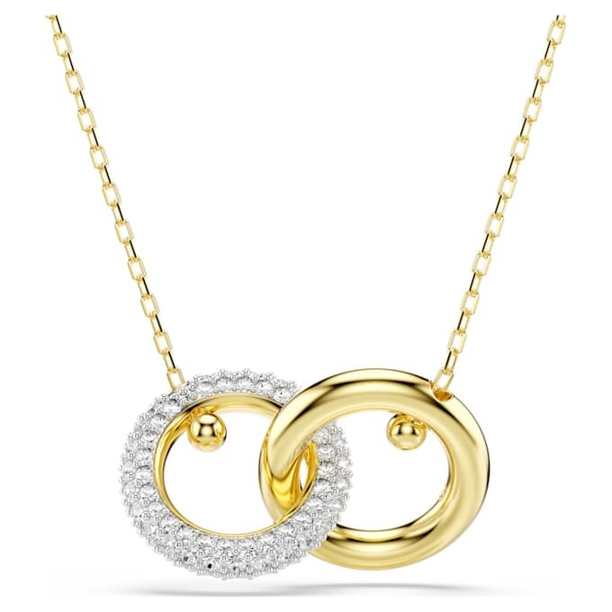 Pendentif Dextera « Interlocking Loop », blanc, plaqué or Pendentif Dextera « Interlocking Loop », blanc, plaqué or