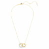Pendentif Dextera « Interlocking Loop », blanc, plaqué or Pendentif Dextera « Interlocking Loop », blanc, plaqué or