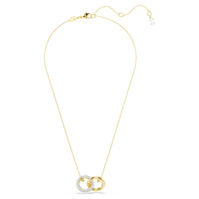 Pendentif Dextera « Interlocking Loop », blanc, plaqué or Pendentif Dextera « Interlocking Loop », blanc, plaqué or