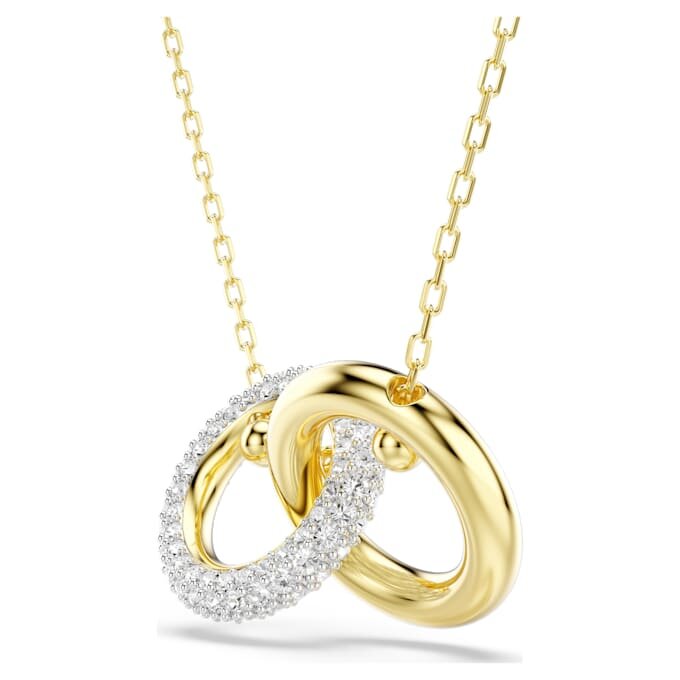 Pendentif Dextera « Interlocking Loop », blanc, plaqué or Pendentif Dextera « Interlocking Loop », blanc, plaqué or