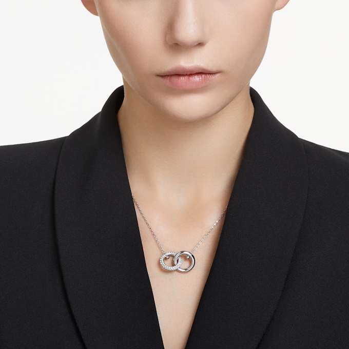 Pendentif Dextera « Interlocking Loop », blanc, plaqué rhodium Pendentif Dextera « Interlocking Loop », blanc, plaqué rhodium