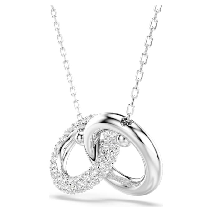 Pendentif Dextera « Interlocking Loop », blanc, plaqué rhodium Pendentif Dextera « Interlocking Loop », blanc, plaqué rhodium