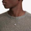 Pendentif Dextera, taille ronde, blanc, plaqué rhodium Pendentif Dextera, taille ronde, blanc, plaqué rhodium