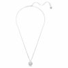 Pendentif Dextera, taille ronde, blanc, plaqué rhodium Pendentif Dextera, taille ronde, blanc, plaqué rhodium