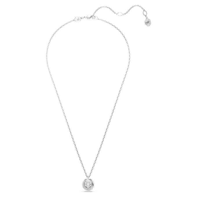 Pendentif Dextera, taille ronde, blanc, plaqué rhodium Pendentif Dextera, taille ronde, blanc, plaqué rhodium