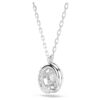 Pendentif Dextera, taille ronde, blanc, plaqué rhodium Pendentif Dextera, taille ronde, blanc, plaqué rhodium