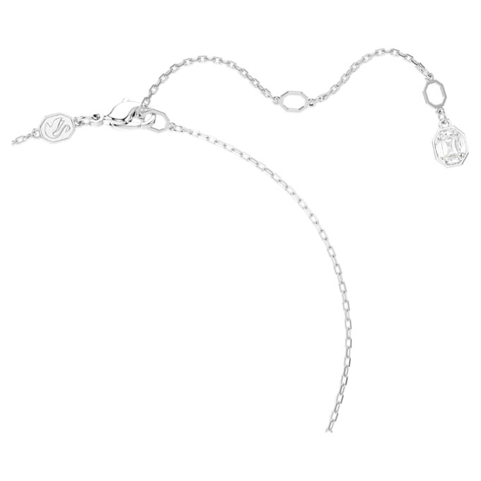 Pendentif Dextera, taille ronde, blanc, plaqué rhodium Pendentif Dextera, taille ronde, blanc, plaqué rhodium