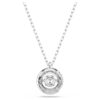 Pendentif Dextera, taille ronde, blanc, plaqué rhodium Pendentif Dextera, taille ronde, blanc, plaqué rhodium