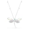 Pendentif et broche Ariana Grande X Swarovski : perle de cristal, tailles variées, libellule, blanc, plaqué rhodium Pendentif et broche Ariana Grande X Swarovski : perle de cristal, tailles variées, libellule, blanc, plaqué rhodium