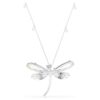 Pendentif et broche Ariana Grande X Swarovski : perle de cristal, tailles variées, libellule, blanc, plaqué rhodium Pendentif et broche Ariana Grande X Swarovski : perle de cristal, tailles variées, libellule, blanc, plaqué rhodium