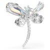 Pendentif et broche Ariana Grande X Swarovski : perle de cristal, tailles variées, libellule, blanc, plaqué rhodium Pendentif et broche Ariana Grande X Swarovski : perle de cristal, tailles variées, libellule, blanc, plaqué rhodium