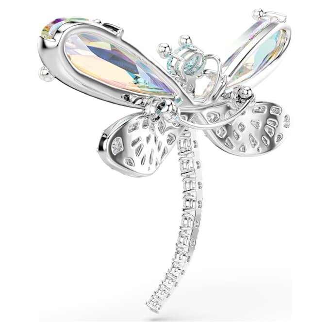 Pendentif et broche Ariana Grande X Swarovski : perle de cristal, tailles variées, libellule, blanc, plaqué rhodium Pendentif et broche Ariana Grande X Swarovski : perle de cristal, tailles variées, libellule, blanc, plaqué rhodium