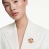 Pendentif et broche Idyllia, tailles variées, fleur, multicolore, plaqué or Pendentif et broche Idyllia, tailles variées, fleur, multicolore, plaqué or