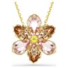 Pendentif et broche Idyllia, tailles variées, fleur, multicolore, plaqué or Pendentif et broche Idyllia, tailles variées, fleur, multicolore, plaqué or