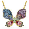 Pendentif et broche Idyllia : tailles variées, pavé, papillon, multicolore, plaqué or Pendentif et broche Idyllia : tailles variées, pavé, papillon, multicolore, plaqué or